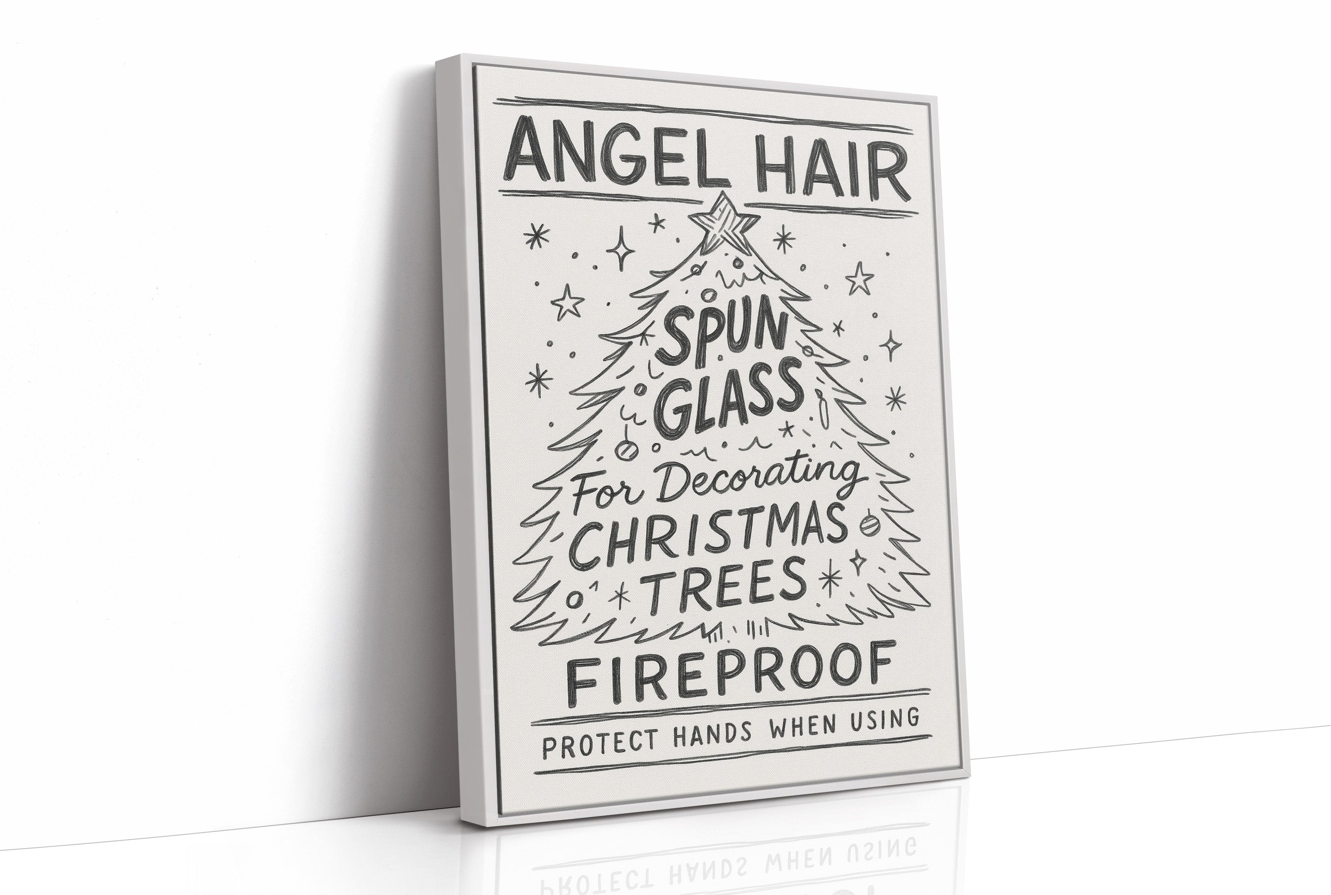 Vintage Holiday Instructions Framed