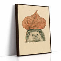Hedgehog Autumn Leaf Umbrella