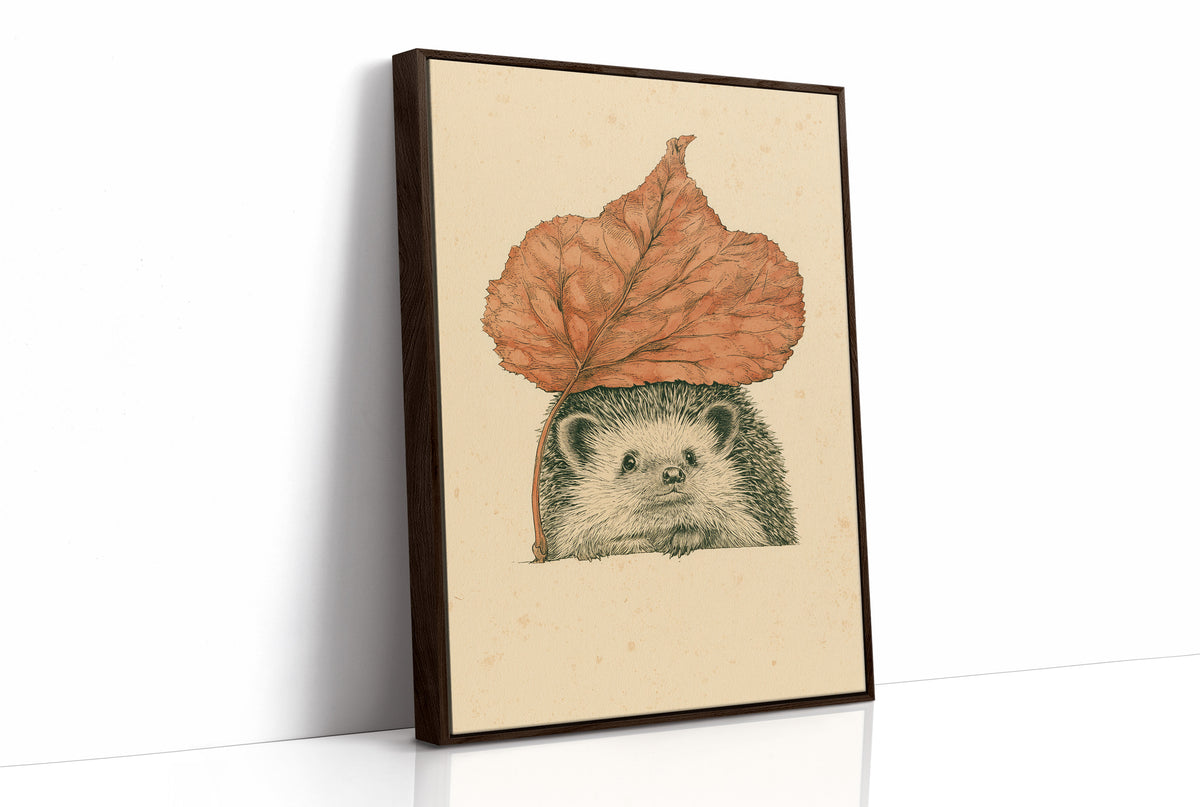 Hedgehog Autumn Leaf Umbrella