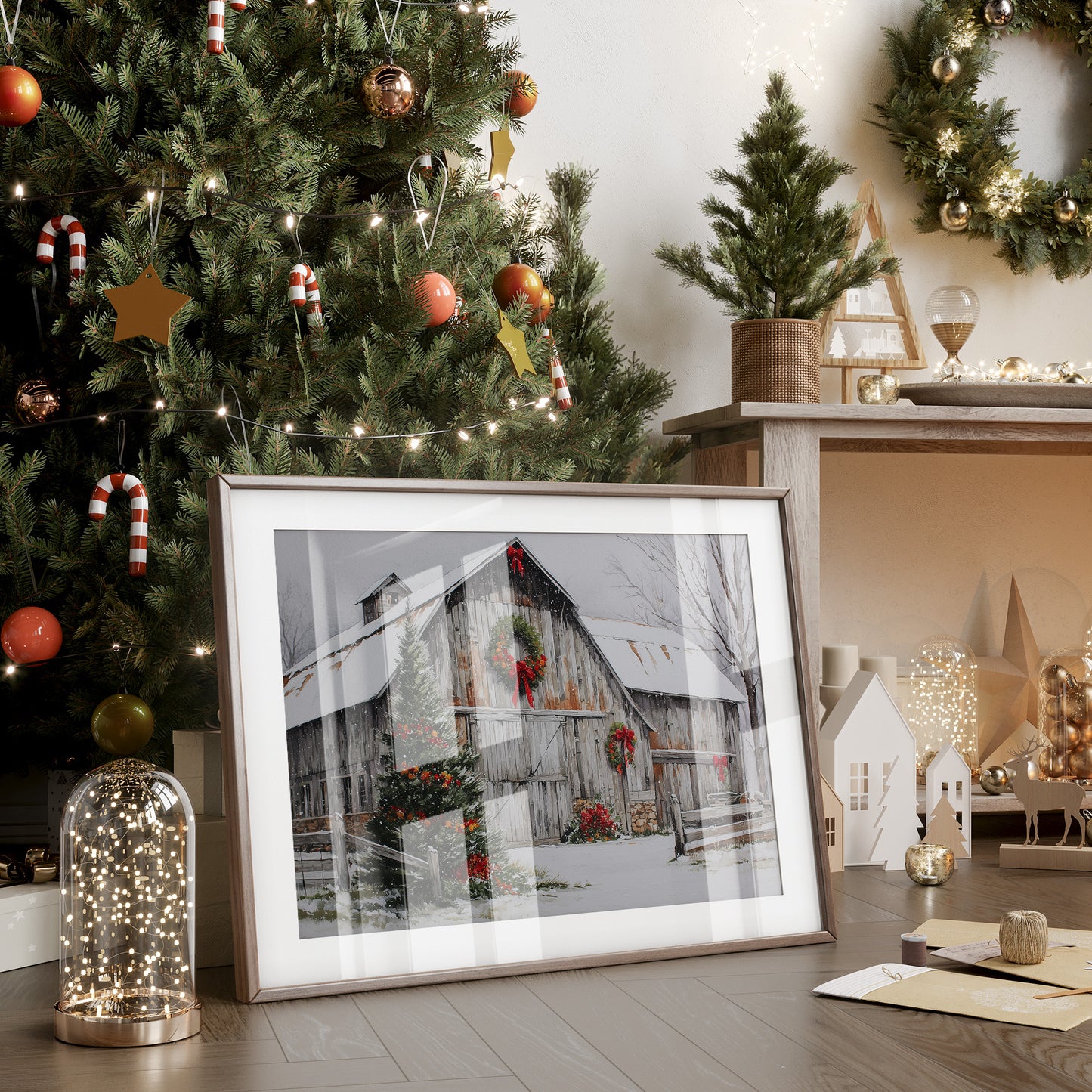 Snow Settles On Grandfather's Barn