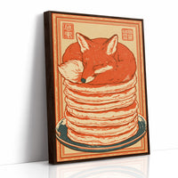 Fox Napping on Pancakes