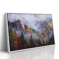 Autumn Mists Crown Mountain Peaks