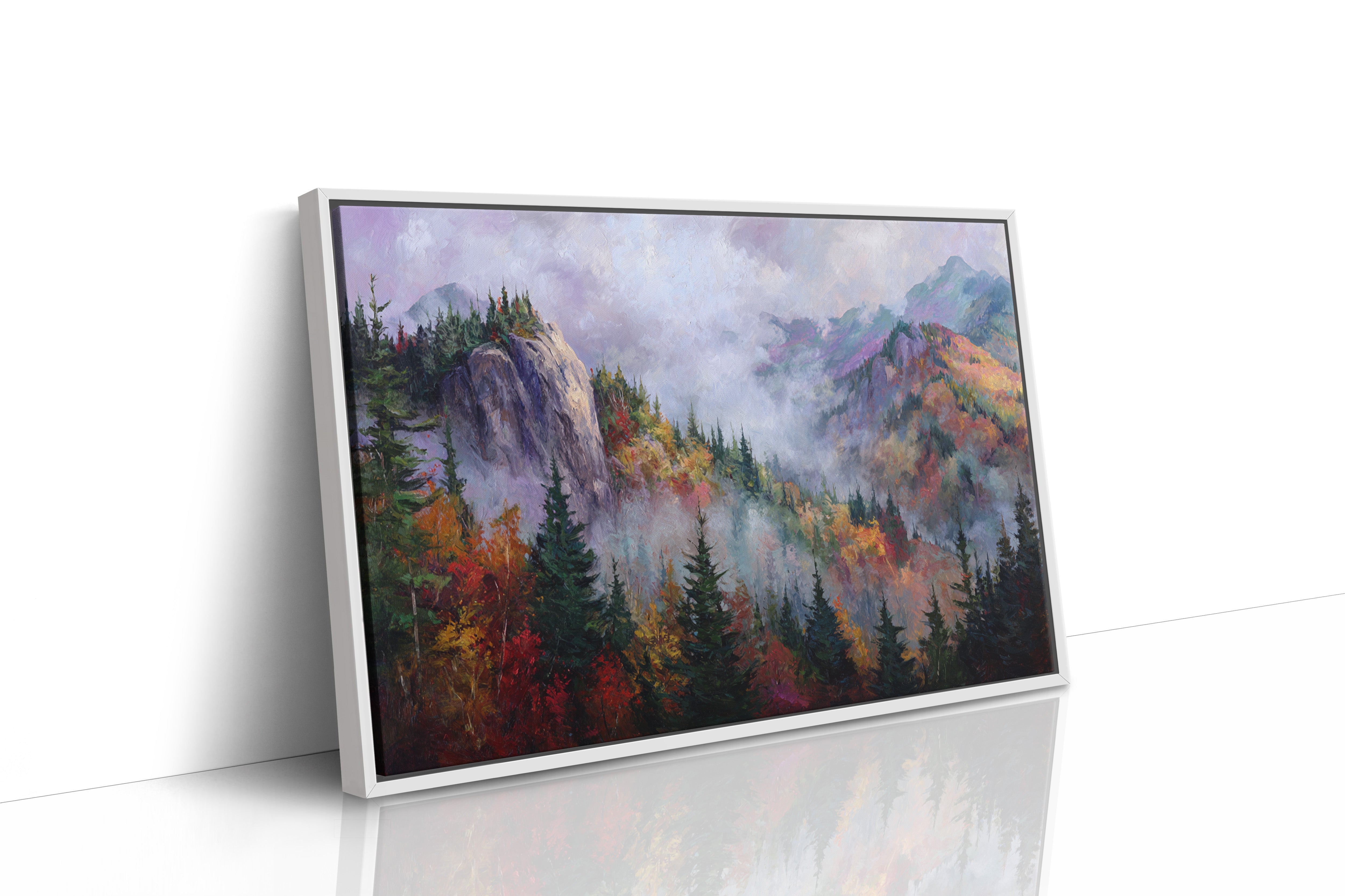 Autumn Mists Crown Mountain Peaks