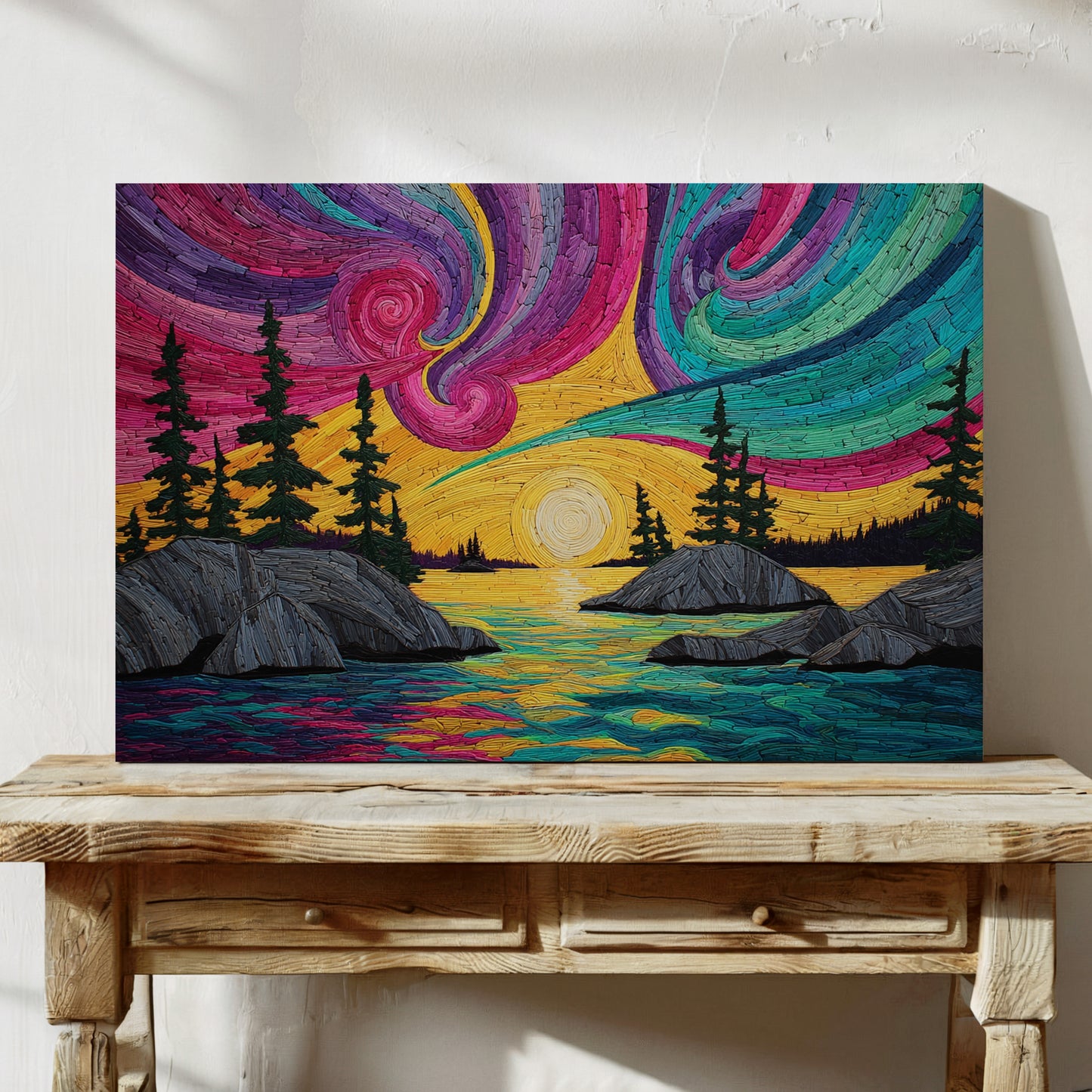 Northern Lights Paint Summer Waters