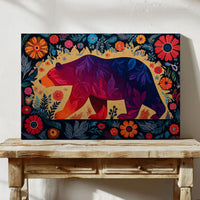 Twilight Bear Among Summer Blooms