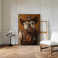 Bulldog Sheriff with a Cigar and Scowl
