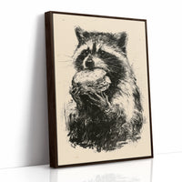 Raccoon With Stolen Snack