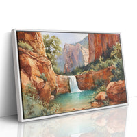 Sacred Waters Between Red Cliffs