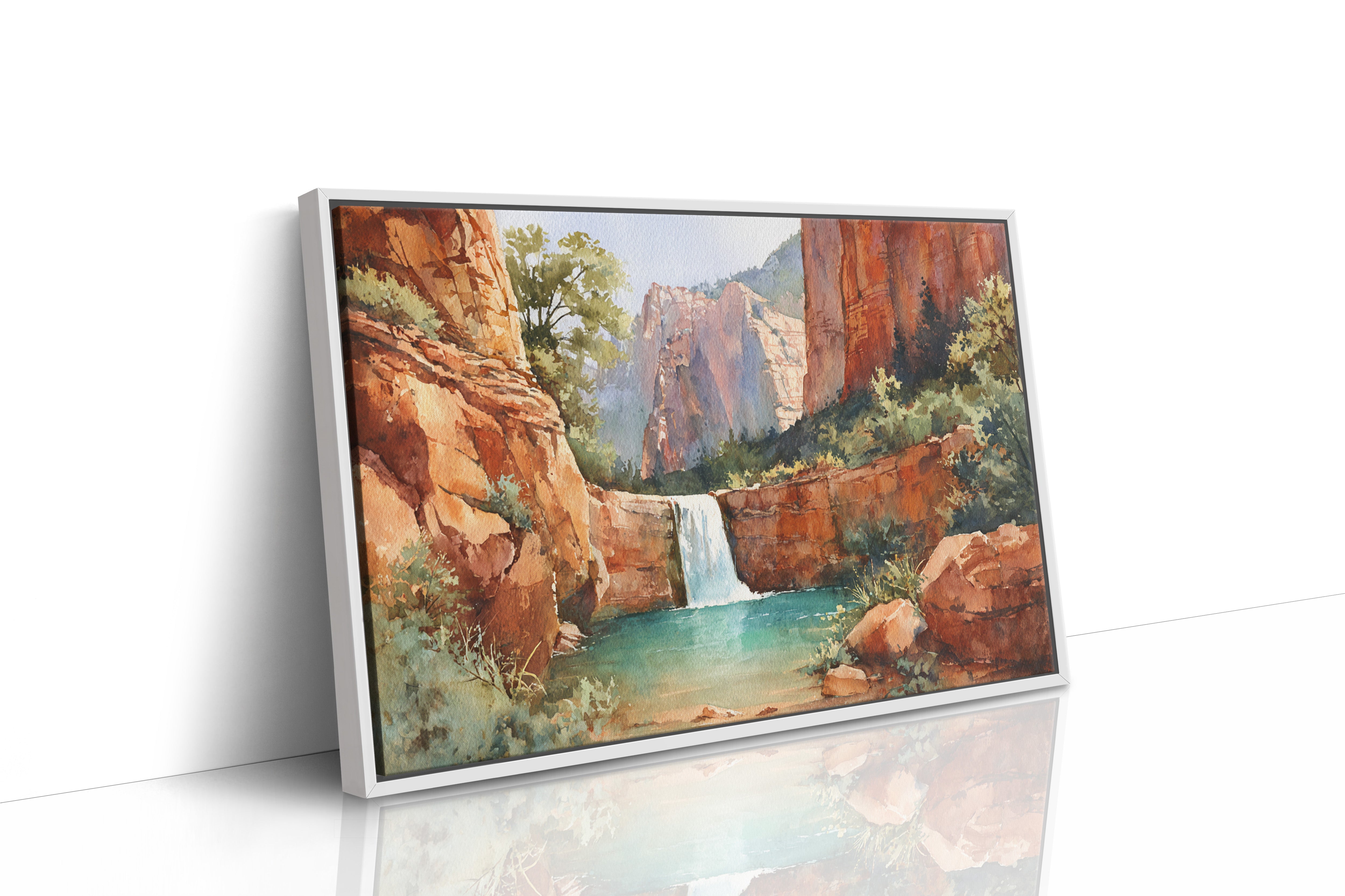 Sacred Waters Between Red Cliffs