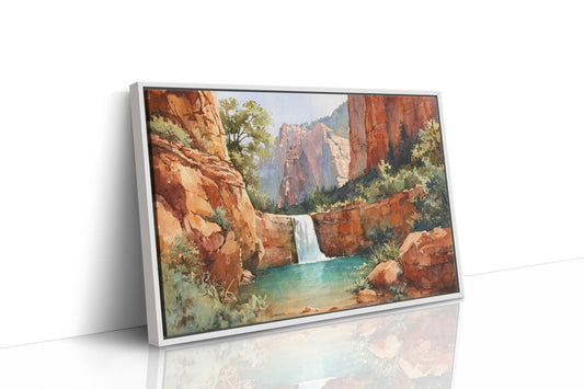 Sacred Waters Between Red Cliffs
