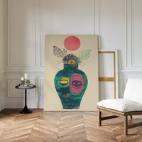 Moonlit Vase Holds Ancient Stories