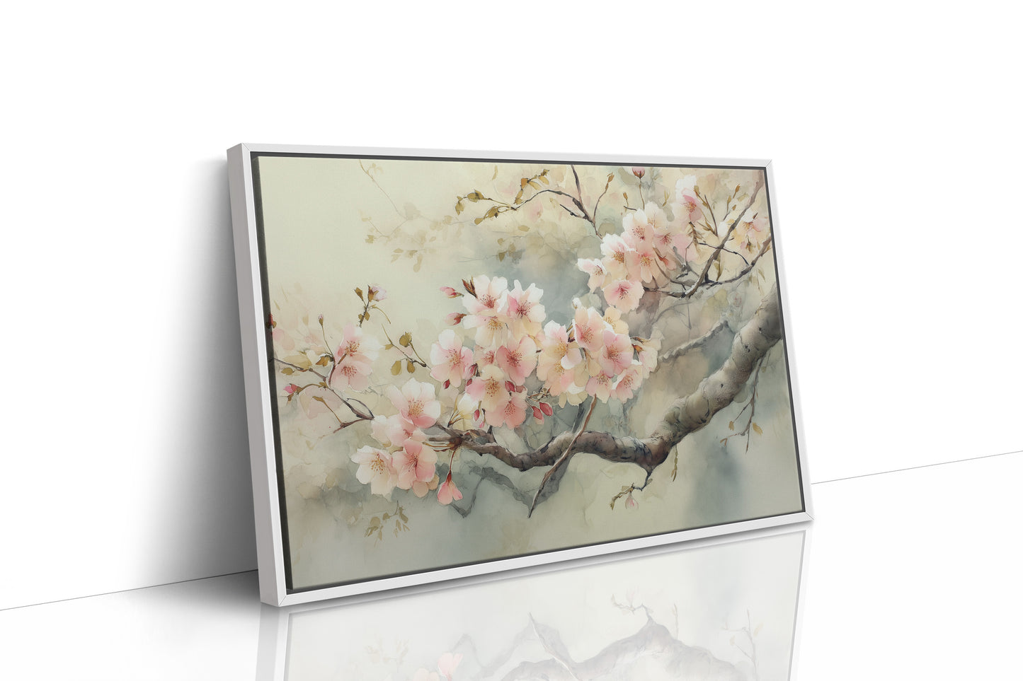 Cherry Blossoms Paint Morning Peace