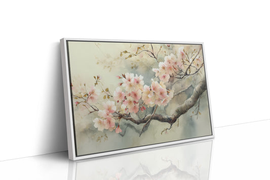 Cherry Blossoms Paint Morning Peace