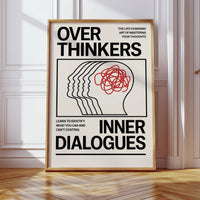 Overthinkers Inner Dialogues – Bold Modern Mental Health Print