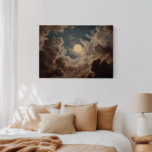 The Moon Breaks Through Clouds