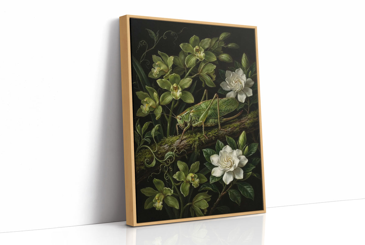 Katydid Among the Gardenias
