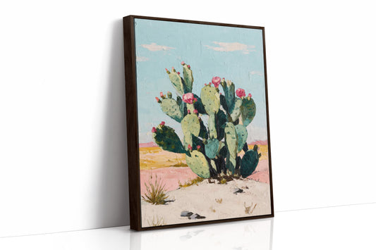 Cacti Bloom in Desert Light