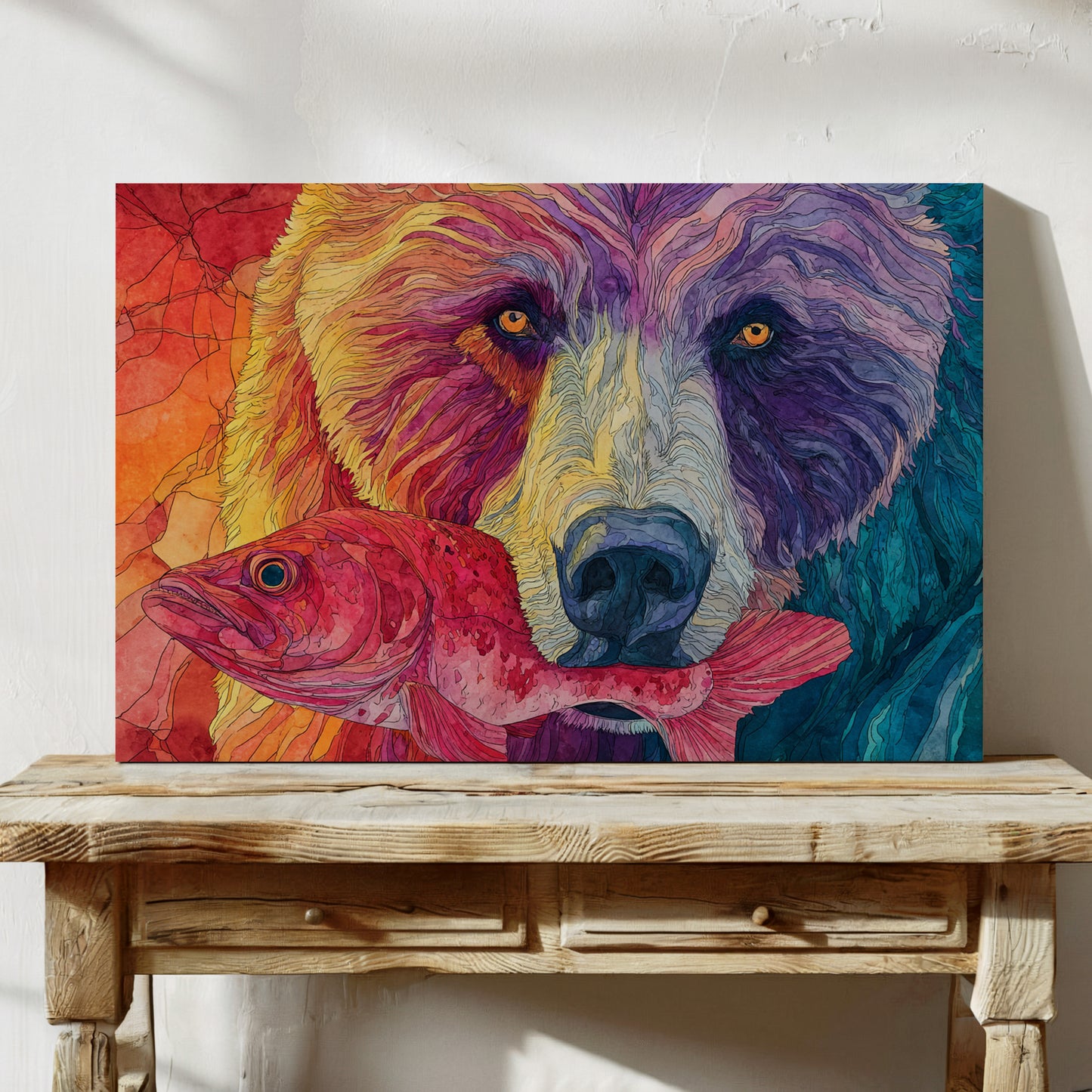 Rainbow Bear Meets Crimson Catch