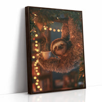 Sleepy Sloth Bokeh Coffee
