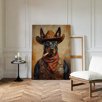 Doberman Marshal with a Steel Gaze