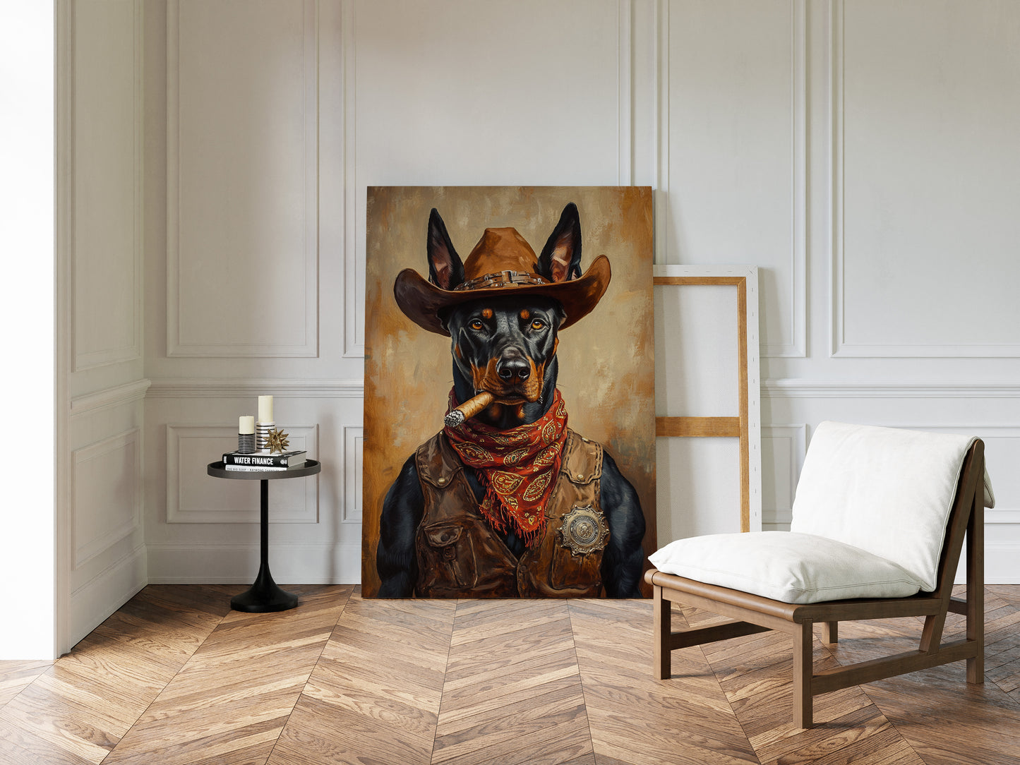 Doberman Marshal with a Steel Gaze