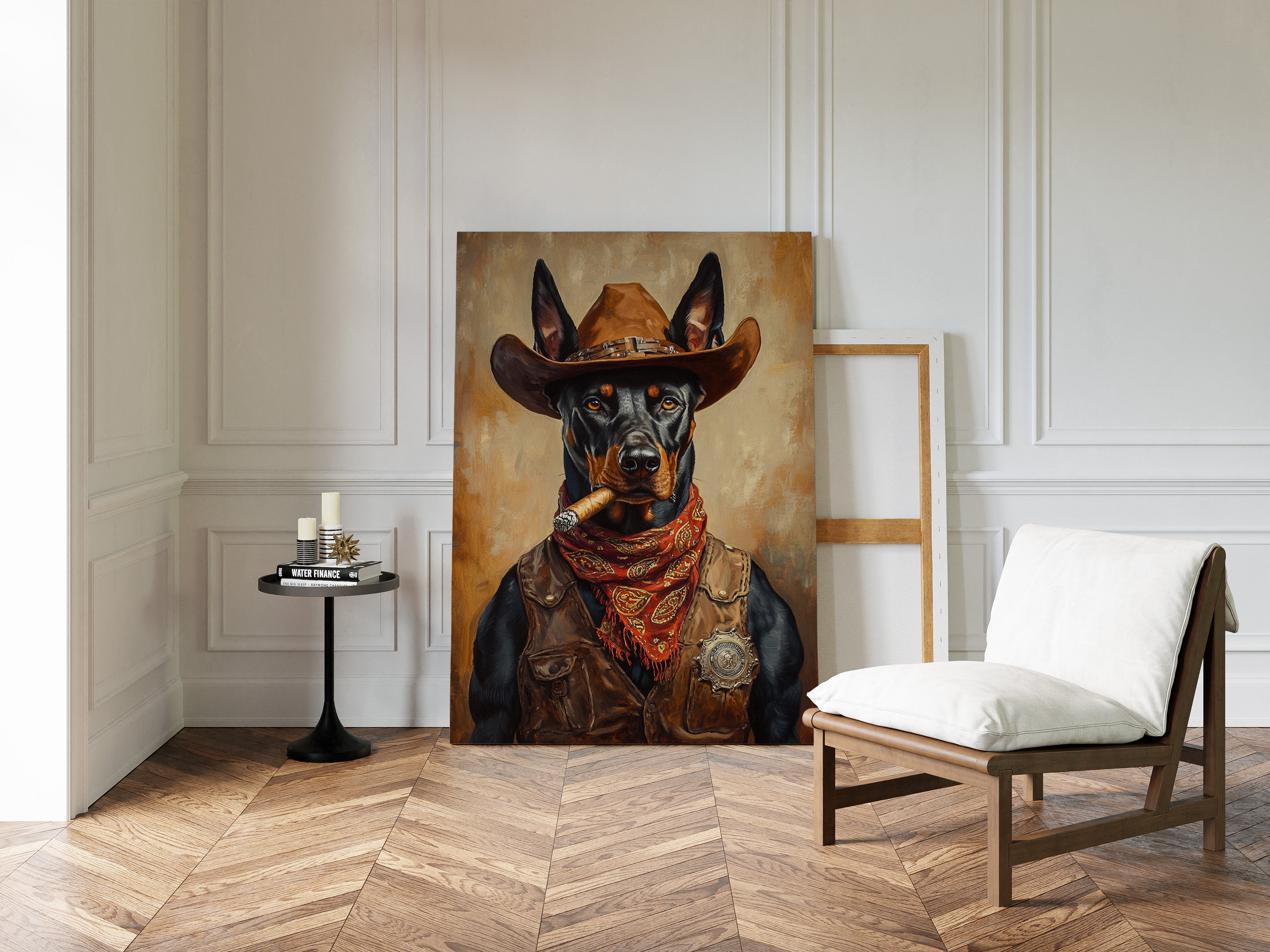 Doberman Marshal with a Steel Gaze