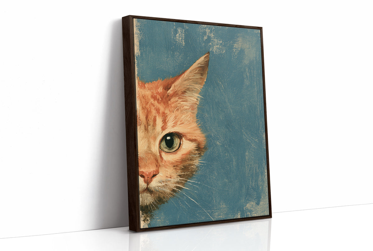 Ginger Cat Half Face Study