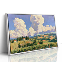 Twin Clouds Over The Vineyard Ridge