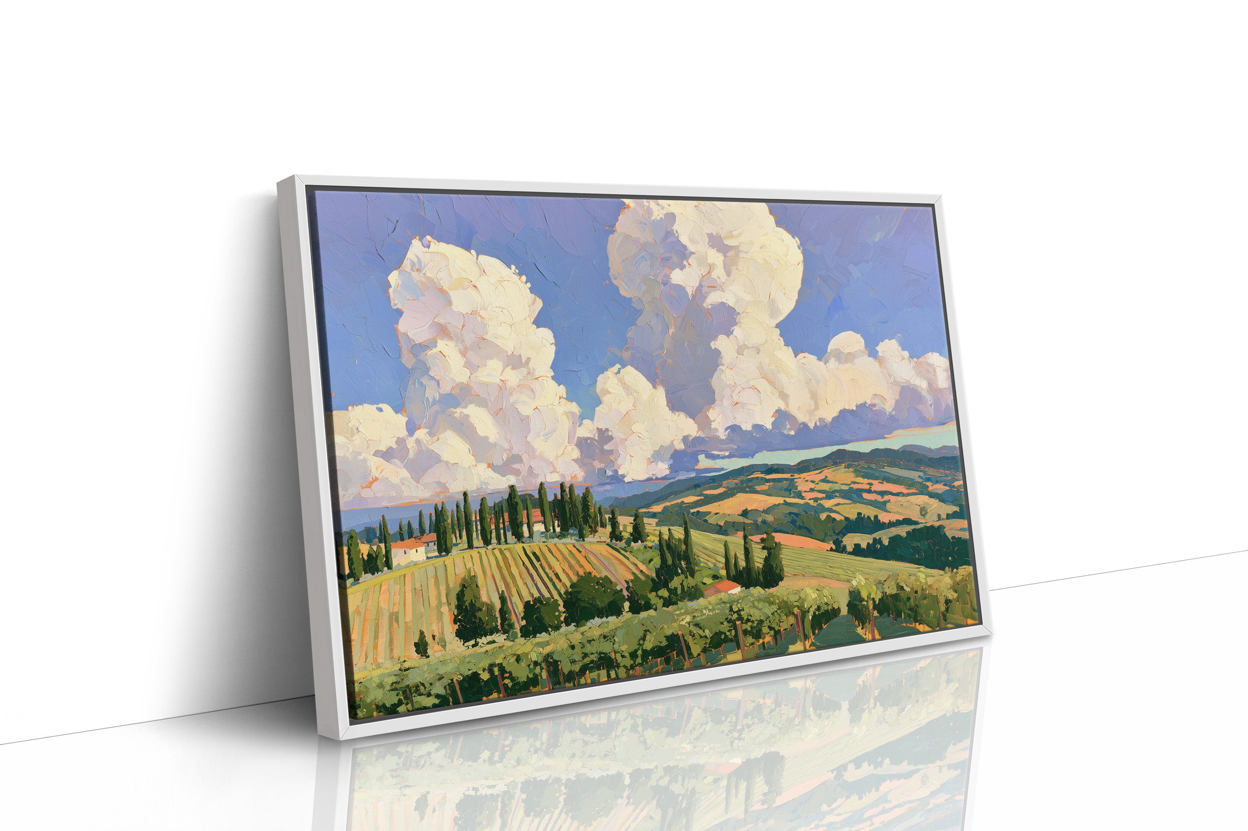 Twin Clouds Over The Vineyard Ridge
