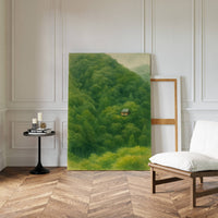 Solitary Temple Among Emerald Hills