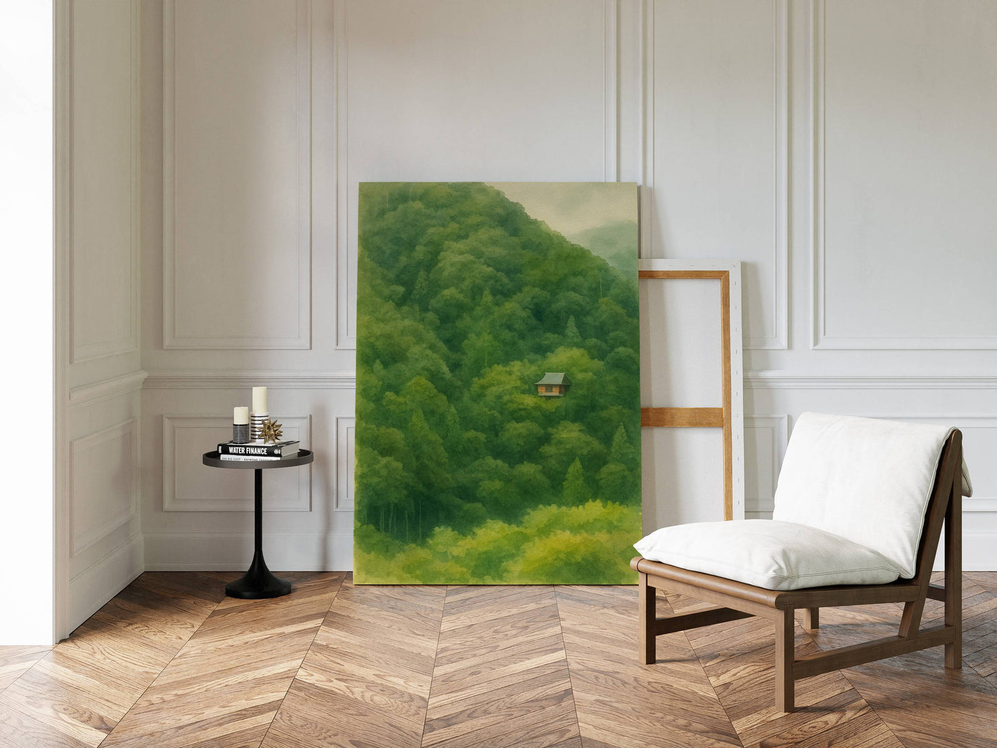 Solitary Temple Among Emerald Hills