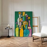 Bottles Dance In Emerald Light