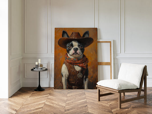 Boston Terrier Cowboy Deputy