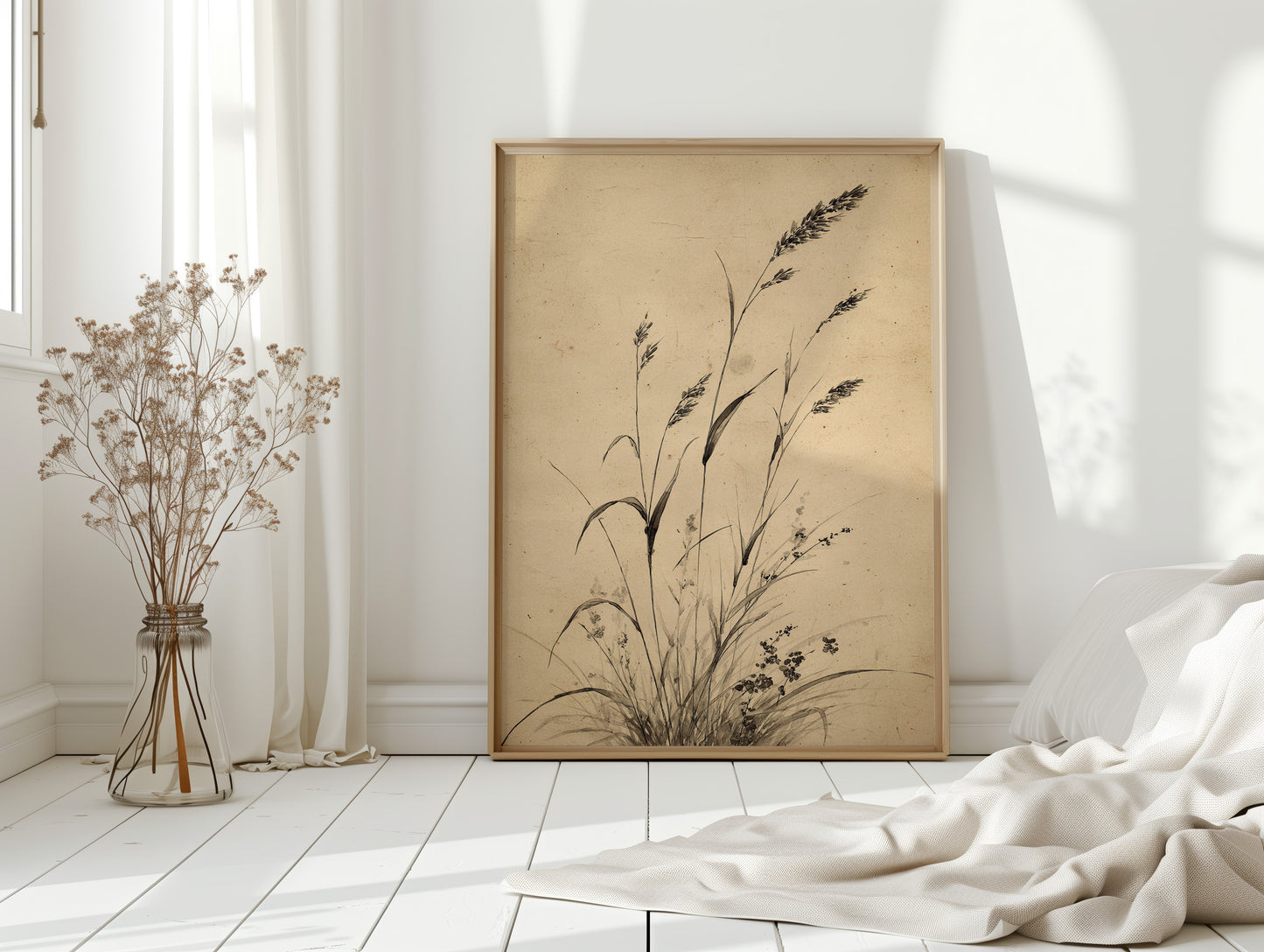 Wild Grasses Bow To Autumn Wind