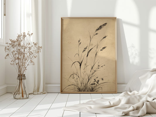 Wild Grasses Bow To Autumn Wind