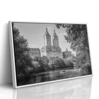 Twin Towers Above Central Park Lake