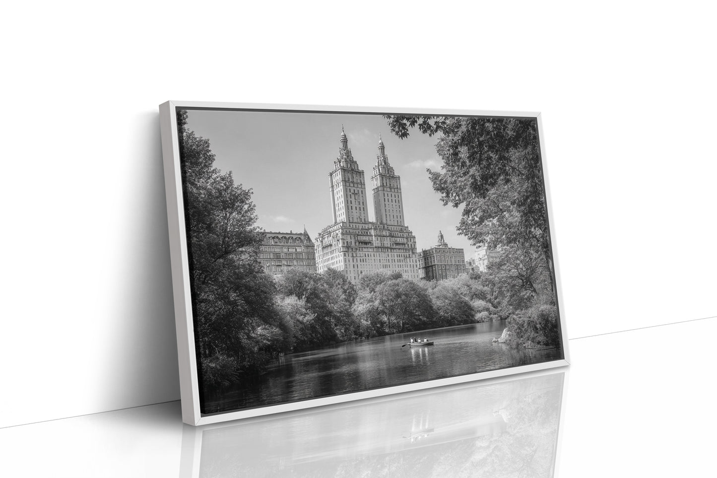 Twin Towers Above Central Park Lake