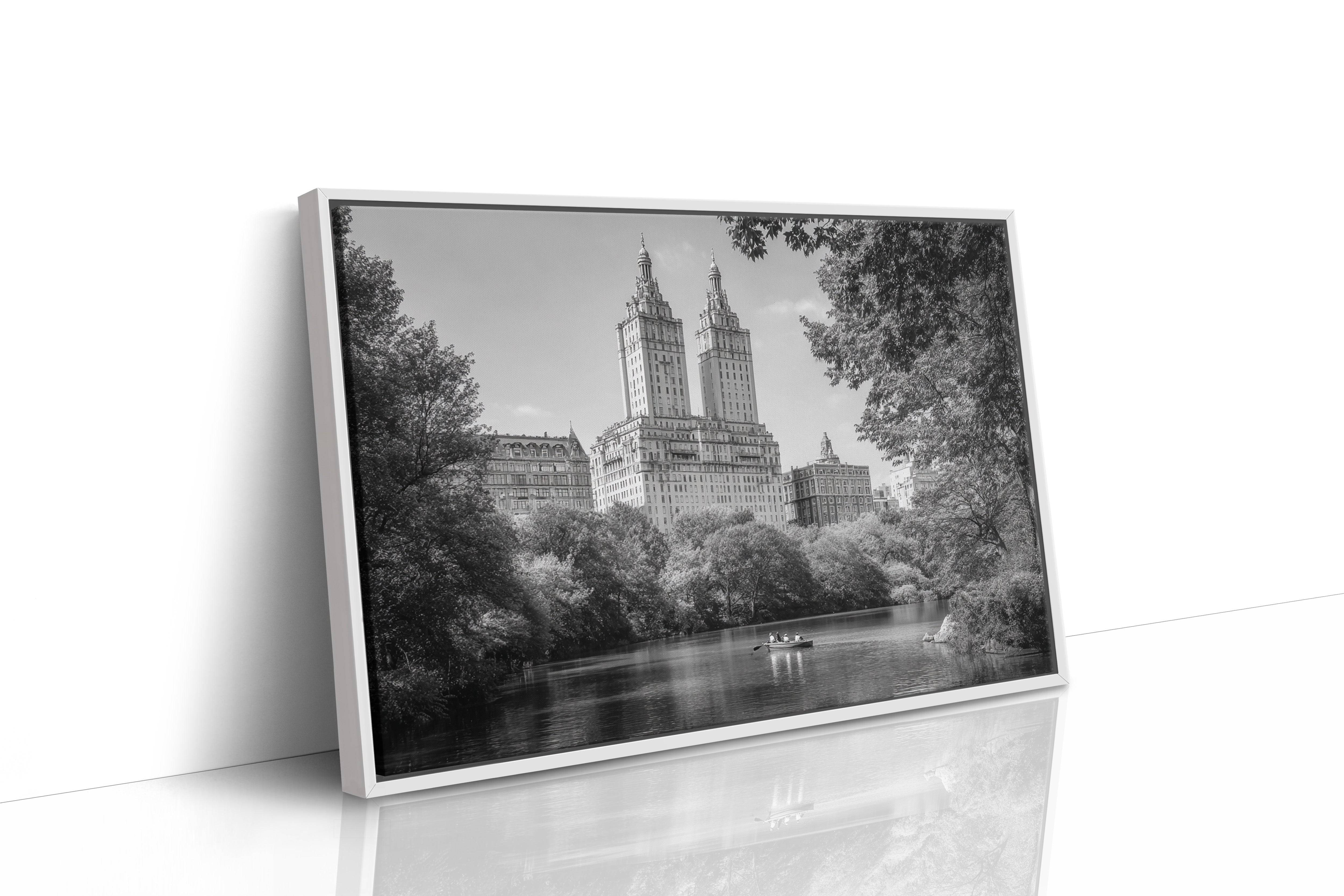 Twin Towers Above Central Park Lake
