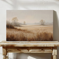 Morning Mist Paints Prairie Gold