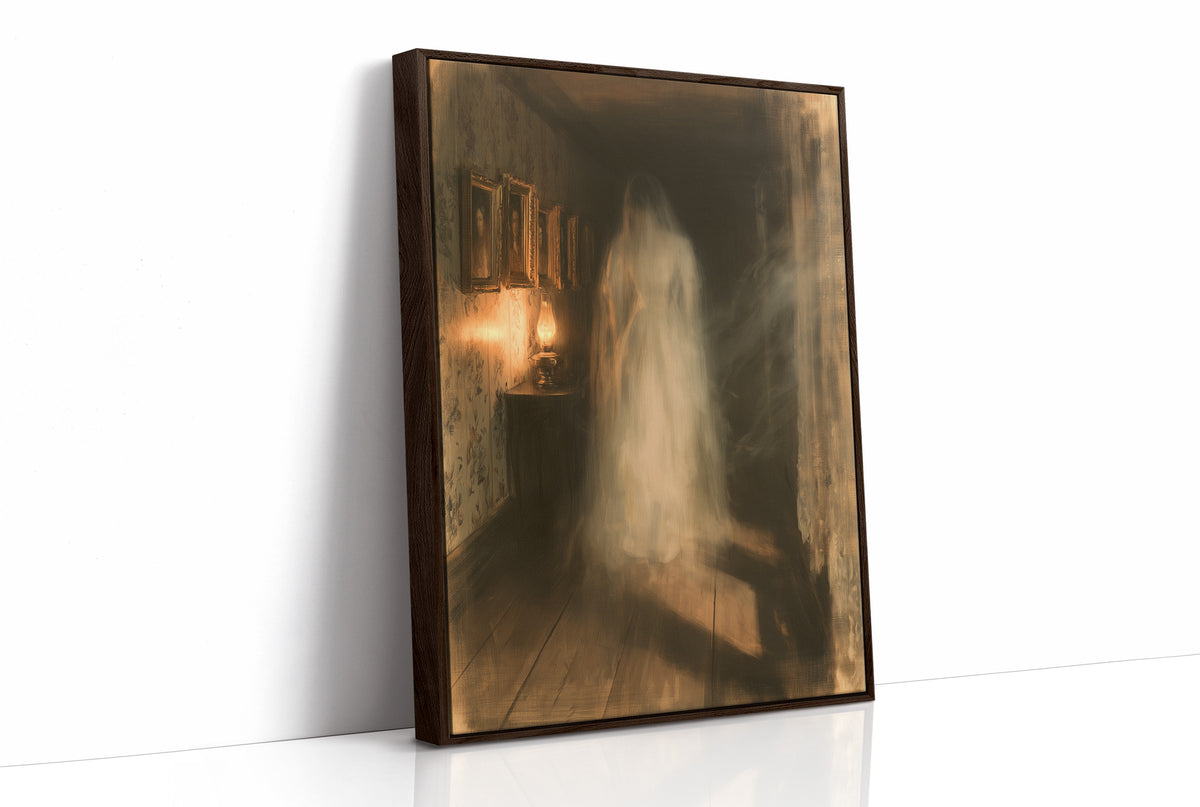 Ghostly Figure Haunted Hallway