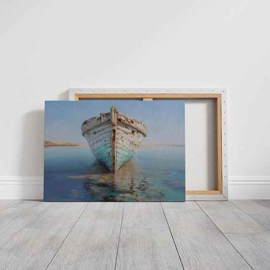 Weathered Vessel Rests In Stillness