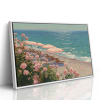 Blush Umbrellas by the Sea