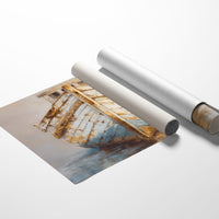 Weathered Hull Rests At Dawn