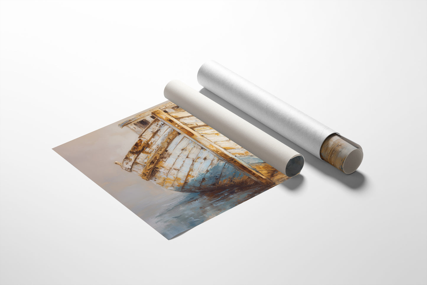 Weathered Hull Rests At Dawn