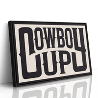 Cowboy Up Western Print in Black Ink