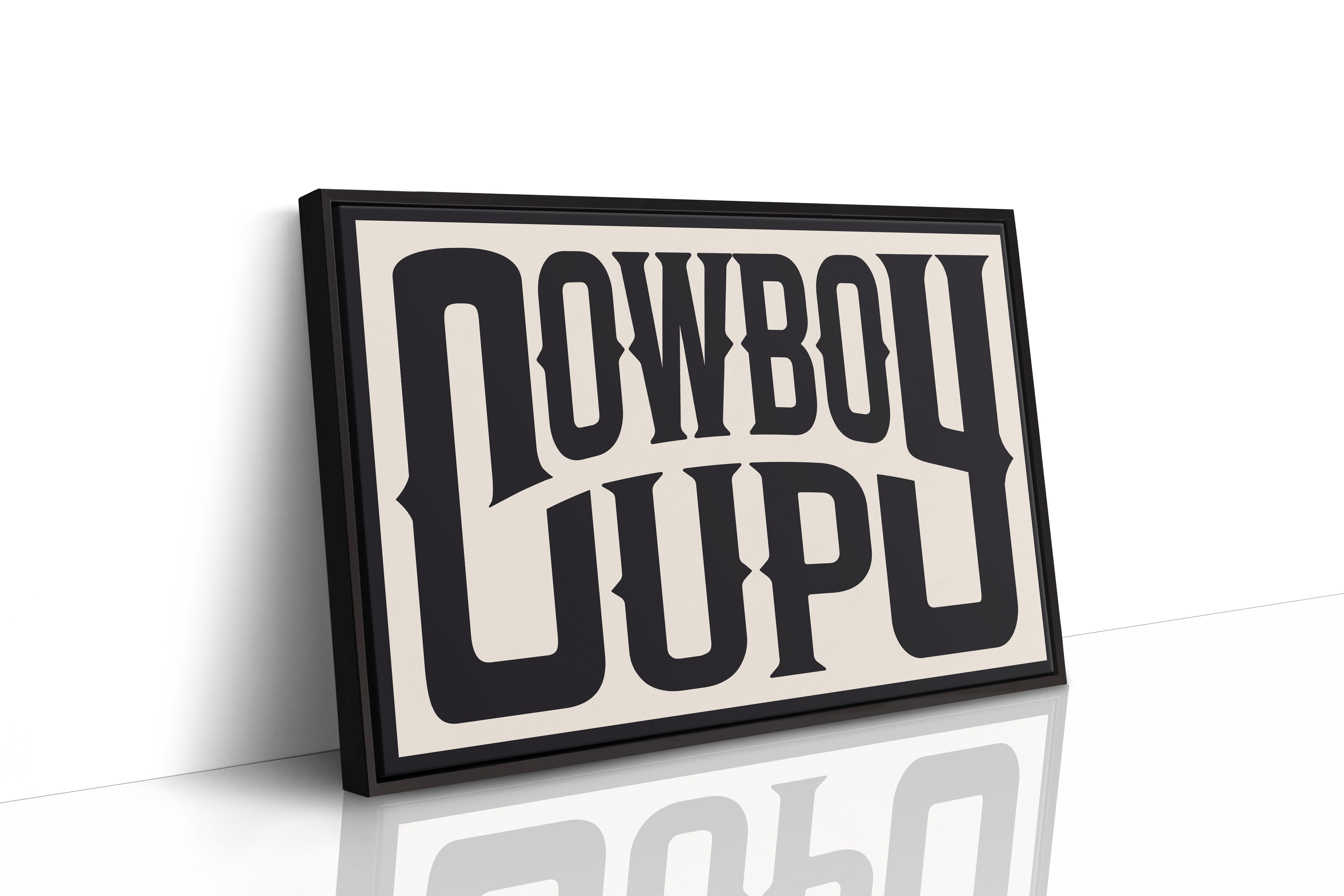 Cowboy Up Western Print in Black Ink
