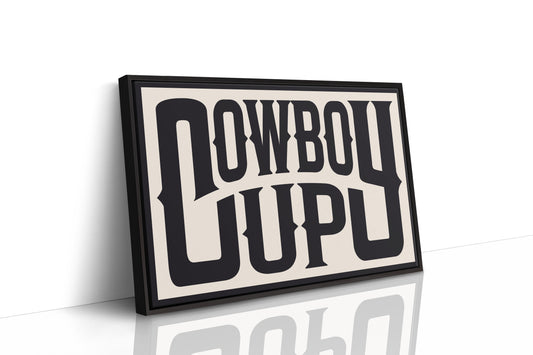 Cowboy Up Western Print in Black Ink