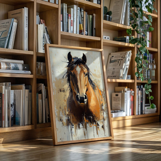 Golden Mare with Wild Mane