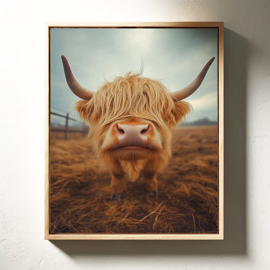 Golden Fluff and Attitude Highland Cow