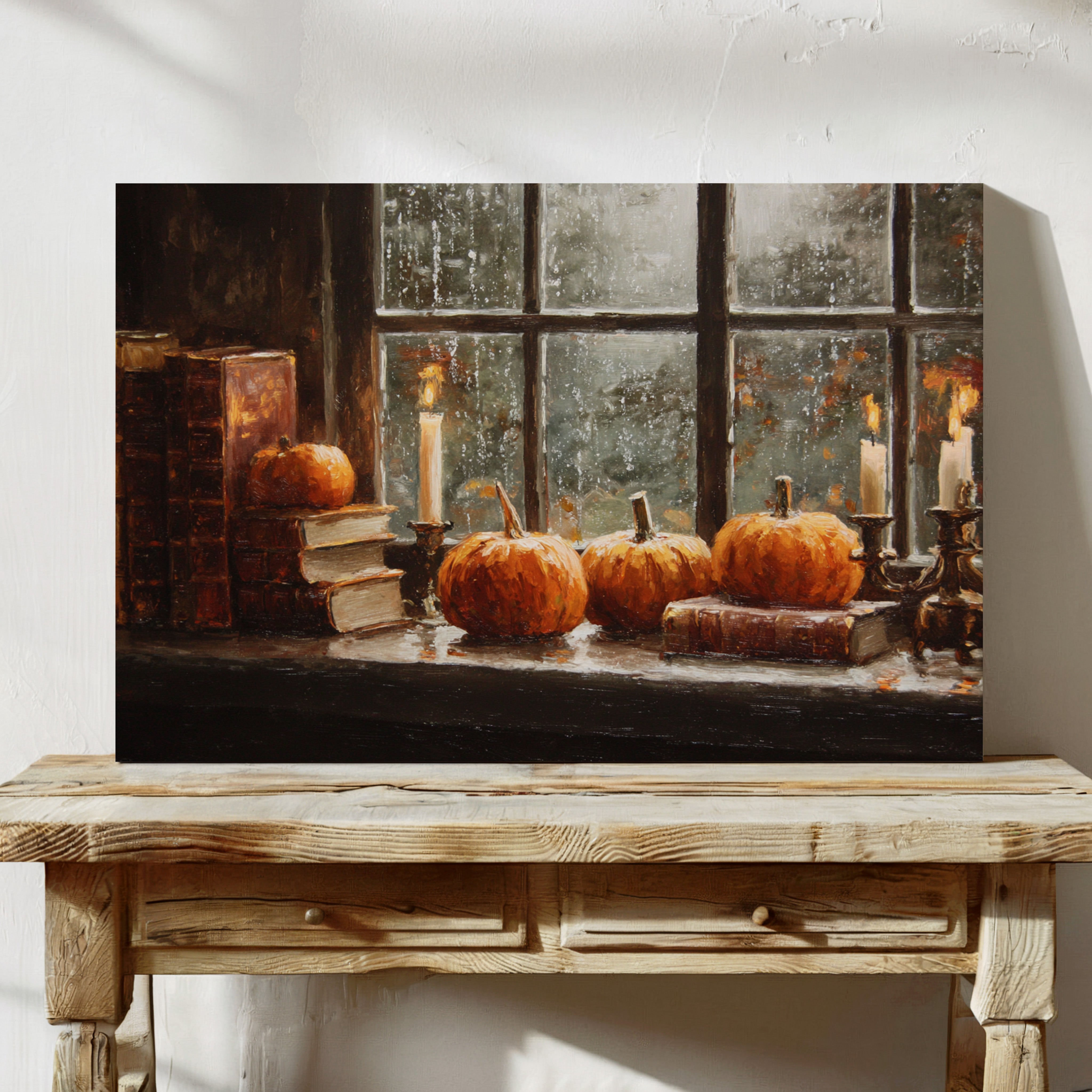 Harvest Light Through Rainy Glass